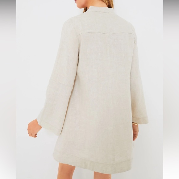 Natural Linen Tatum Dress - Picture 4 of 11